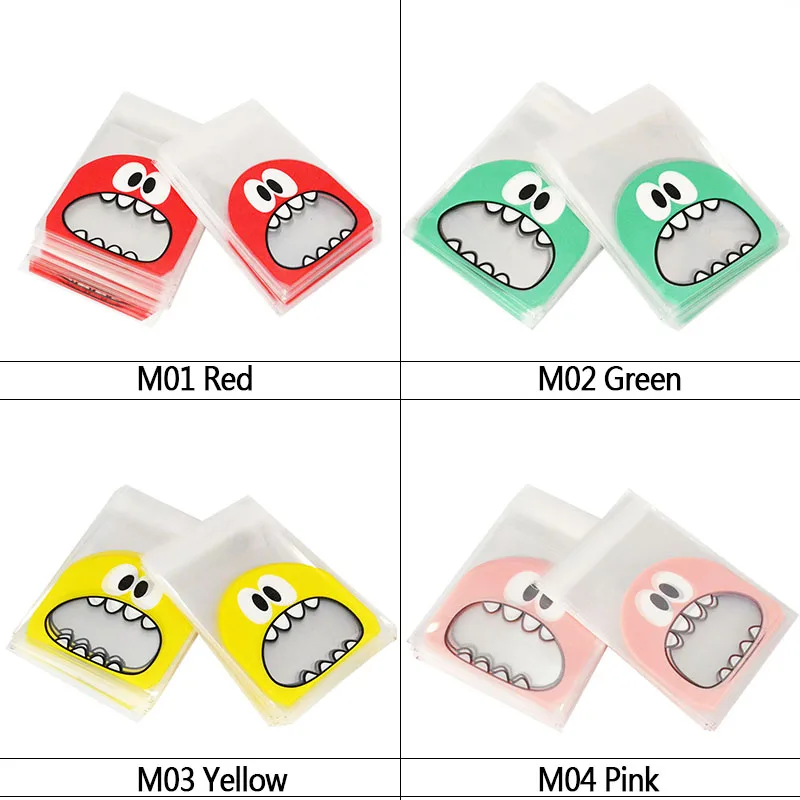Фото 50Pcs/lot 7*7cm Cute Monster Sharp teeth Self-adhesive Gift Bags Wedding Birthday Party Cookie Packaging for Biscuits Candy Дом и сад 50Pcs/lot 7*7cm Cute Monster Sharp teeth Self-adhesive Gift Bags Wedding Birthday Party Cookie Packaging for Biscuits Candy Дом и сад