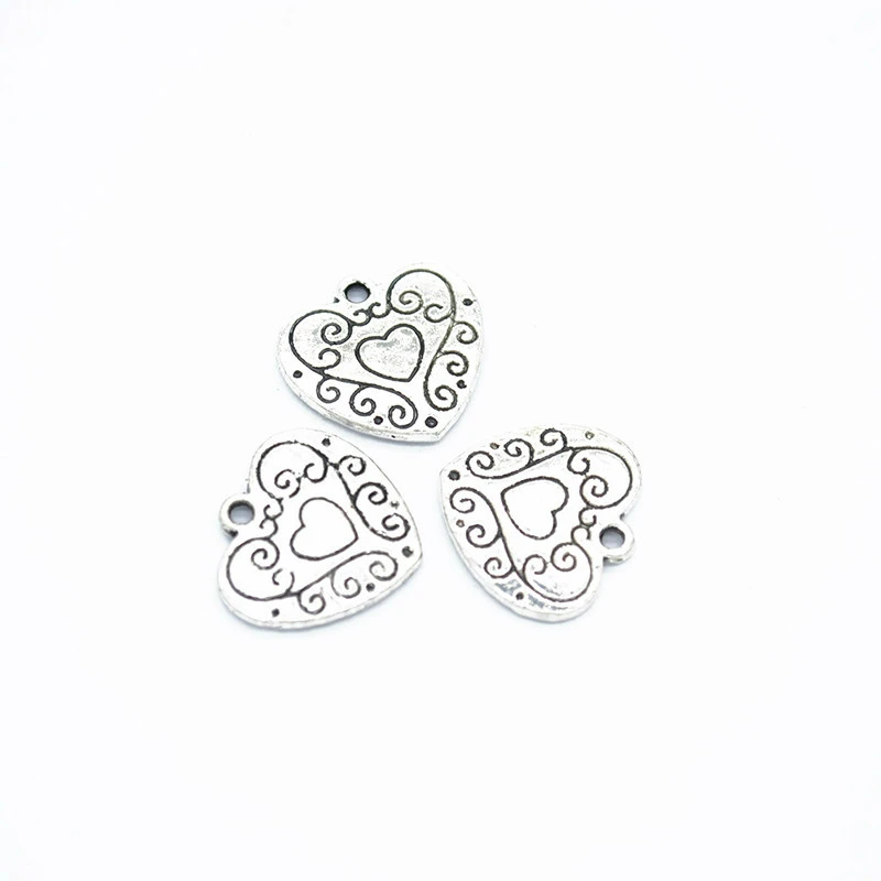 

65pcs Heart Charms DIY Jewelry Making Pendant Fit Bracelets Necklaces Earrings Handmade Crafts