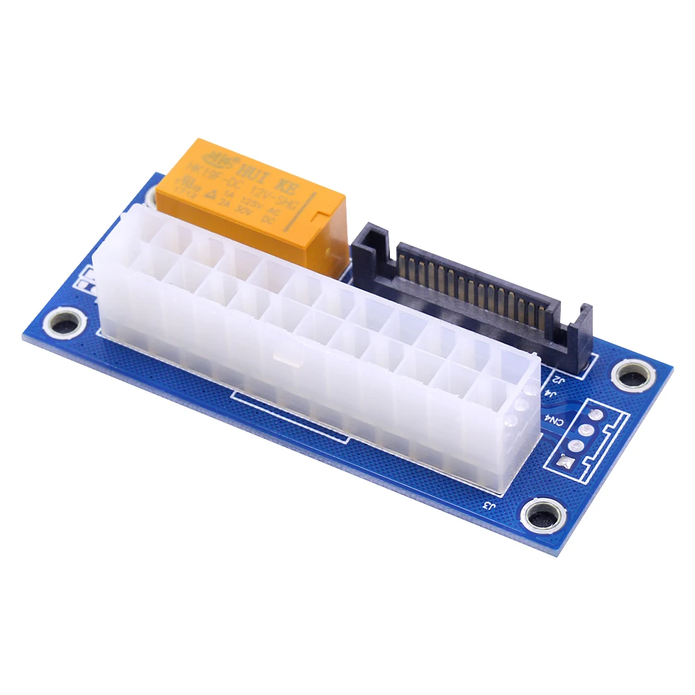 CHIPAL синий двойной PSU адаптер ATX 15Pin SATA к 24Pin синхронизации синхронный Starter карты Molex