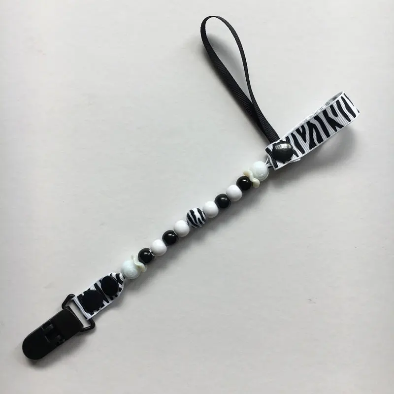 Модная соска держатель зажим для соски младенцев с бусами цепной пустышек