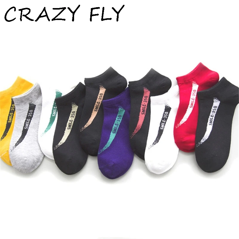 CRAZY FLY безбортные носки Harajuku Лето карамельный цвет любителей для женщин/для