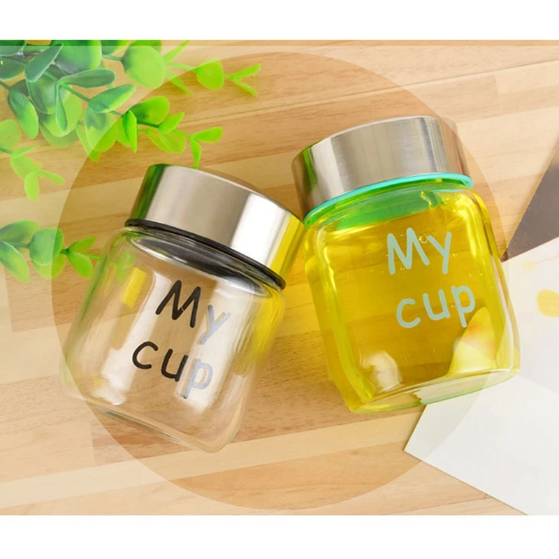 Миниатюрная стеклянная бутылка для воды 150 мл термостойкая из боросиликатного