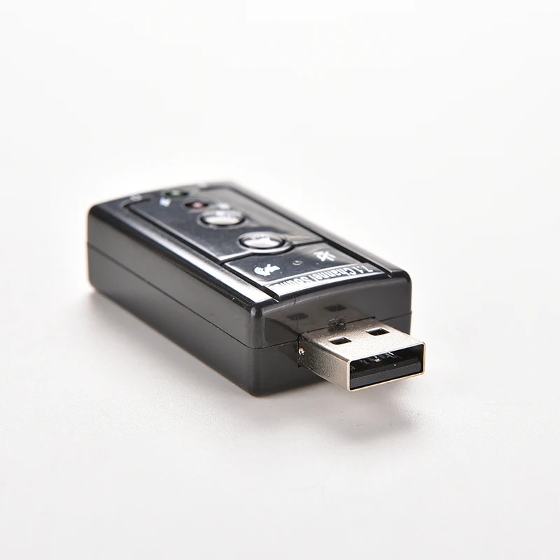 1 шт. внешняя звуковая карта USB аудио адаптер Виртуальный 7 ch 2 0 микрофон динамик