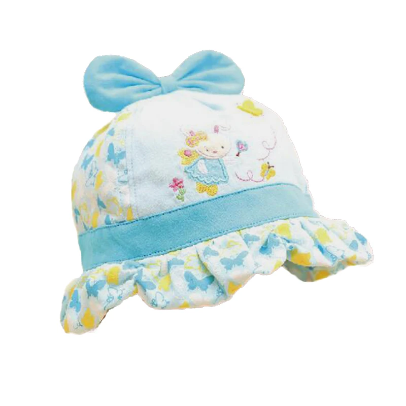 Хлопковая детская шапка с кроликом для мальчиков и девочек Шапочка бантом