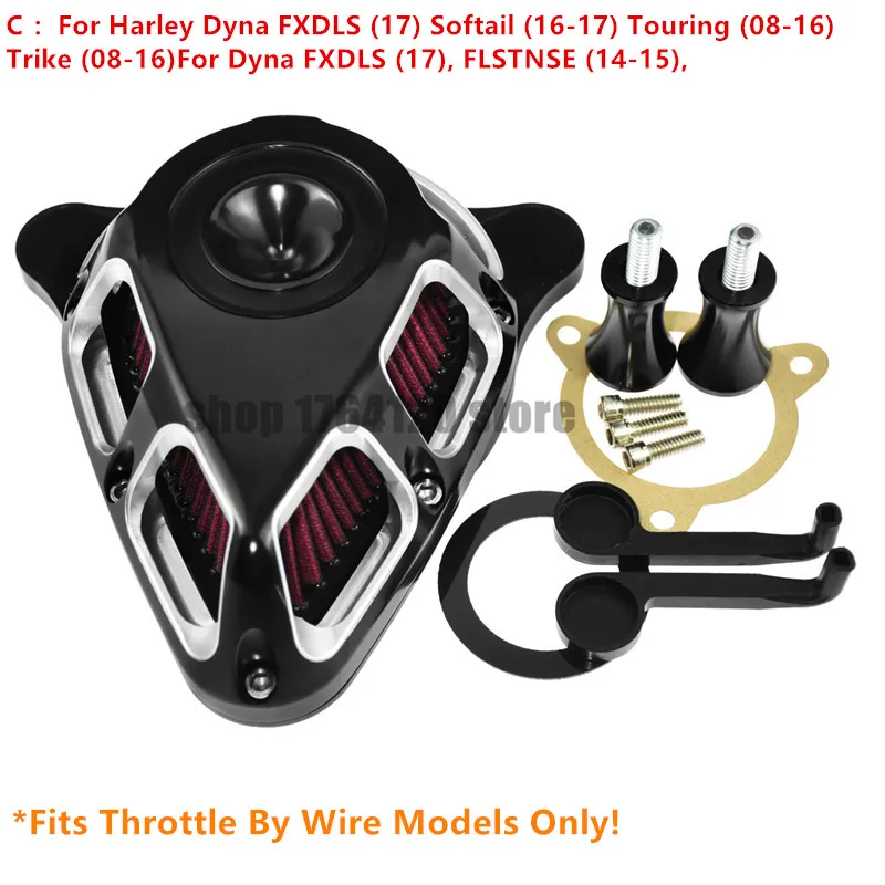 with logo Motorcycle Air Inflow Intake Filter For Harley Sportser XL 883 1200 04-19 Touring Street Road Glide 08-18 Dyna FXDLS Softail - Цвет: with logo