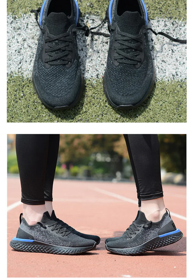 Мужские кроссовки; женская обувь Epic React; спортивная обувь Flyknit; дышащая сетка; пара ботинок; женская обувь для бега