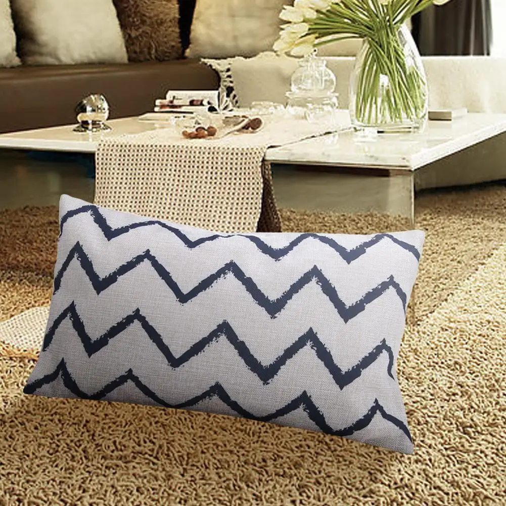 Rectangle Geometric Pillow Case Linen Cotton Cushion Cover Decorative Pillowcase Home Sofa Seat Throw | Дом и сад