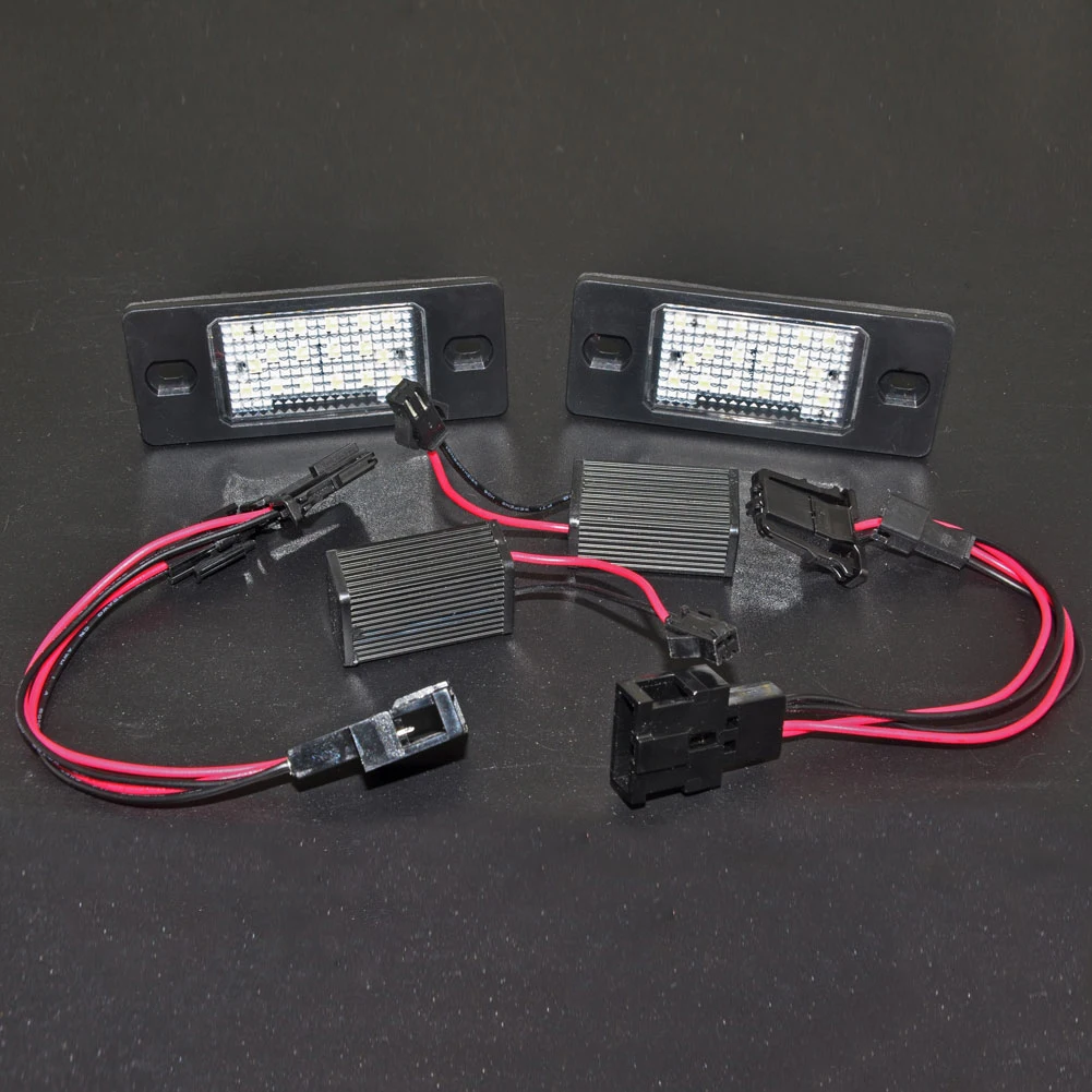 1 пара Canbus без ошибок белый 18SMD светодиодные номерные знаки для VW Touareg Tiguan Golf 5 Passat B5
