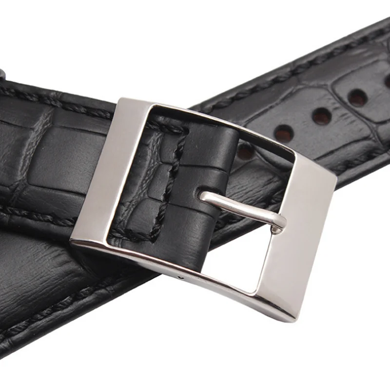 23MM Black Brown Imported Top Layer Calfskin Strap High Quality Men's Japanese Button Leather Gift Disassembly Tool | Наручные часы
