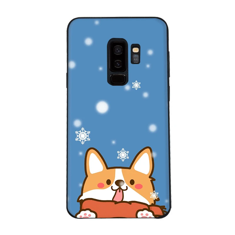 Чехол для телефона черный мягкий TPU милый чехол Samsung Galaxy S10 S10E M10 M20 M30 M40 S6 S7 Edge S8 S9 Plus