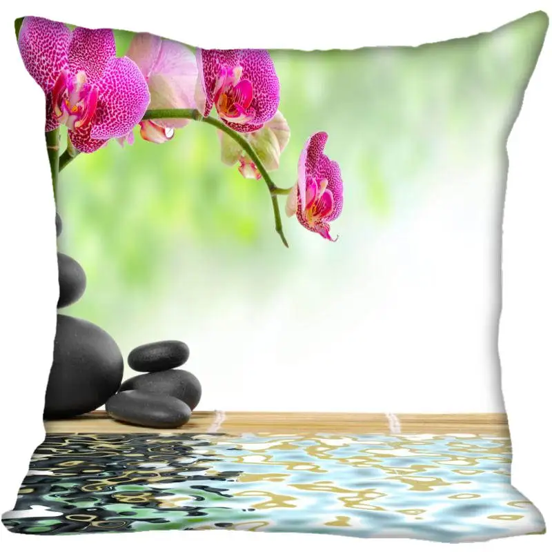 Pillowcase 24 Изготовленный На Заказ Цвет цветок орхидеи квадратная Подушка Чехол на заказ на молнии Наволочка Чехол 40x40,45x45 см(одна сторона - Цвет: Pillowcase 24