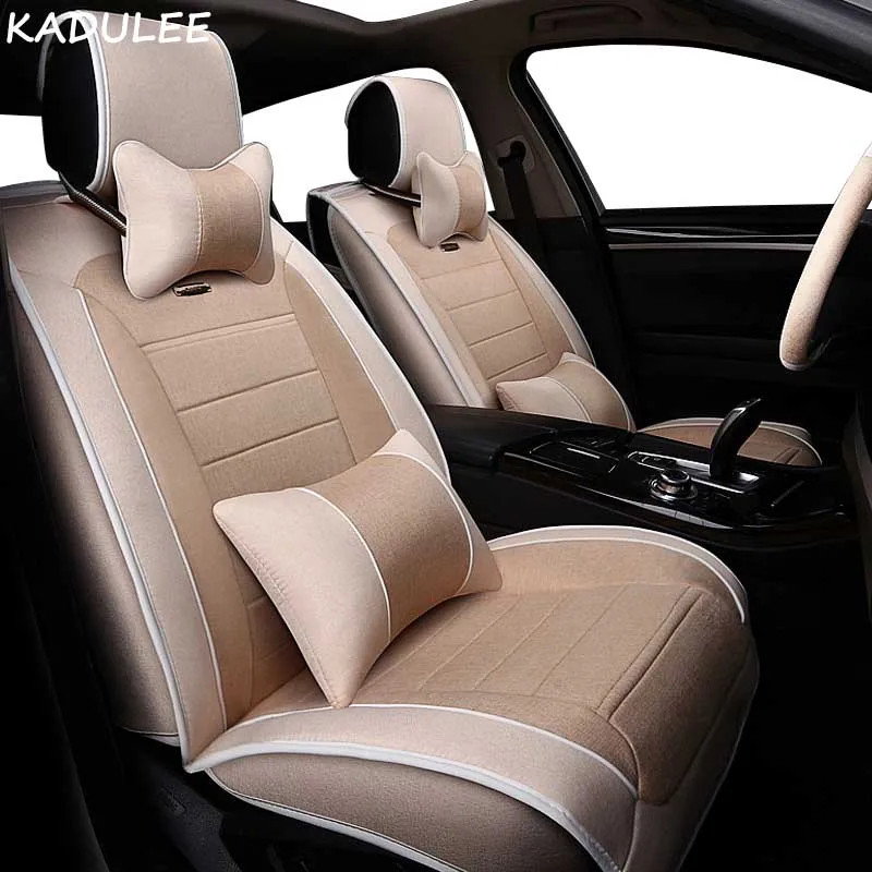 KADULEE льняная Автомобильная крышка сиденья для honda civic 2006-2011 cr-v accord 7 city FIT автомобильные аксессуары Чехлы для автокресла автостайлинг - Название цвета: red vti