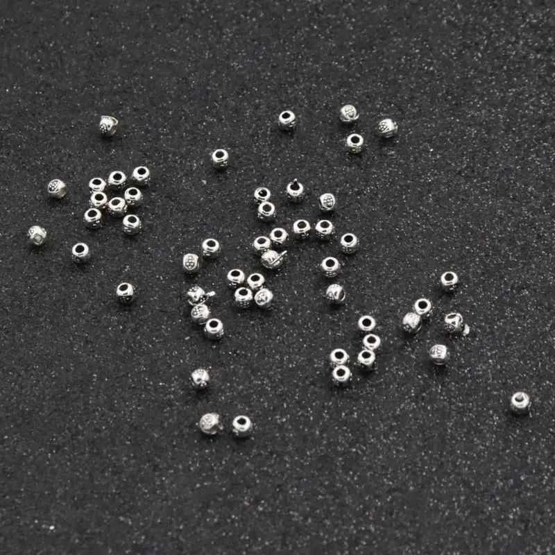 100Pcs Size 2.5mm Hole 1.5mm Antique Color Loose Spacers Metal Sead Beads For Jewelry Making Handmade Bracelet DIY Accessories | Украшения