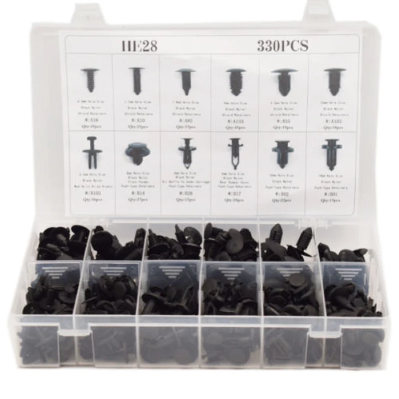 

330pcs 12 Sizes Car Body Retainer Push Pin Rivet Clip Mouldings Trim Panel Great