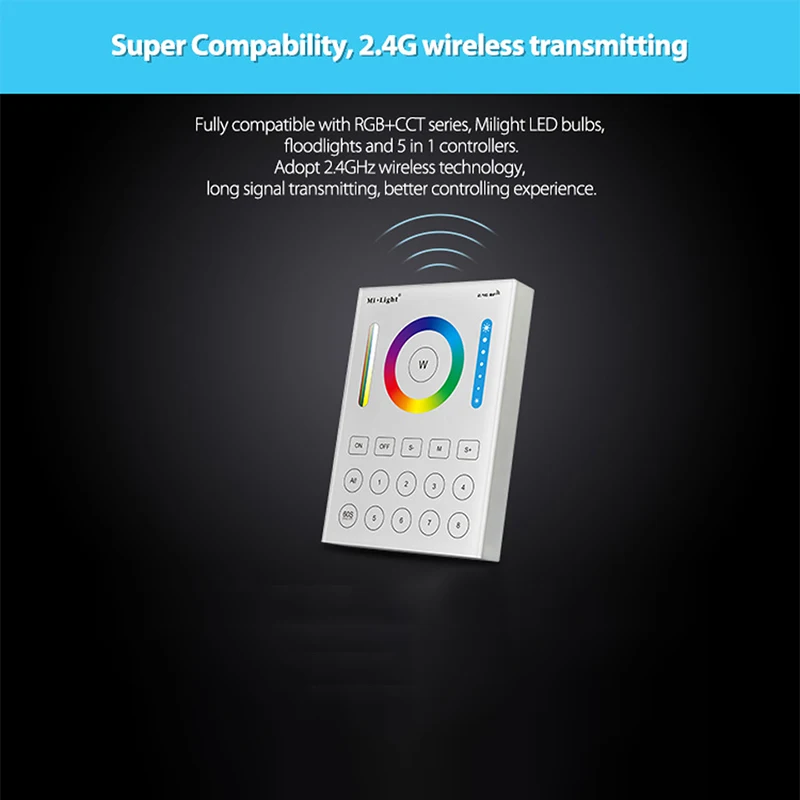 Беспроводной пульт дистанционного управления Milight 2 4G 8 зонный FUT089 RF B8 настенная