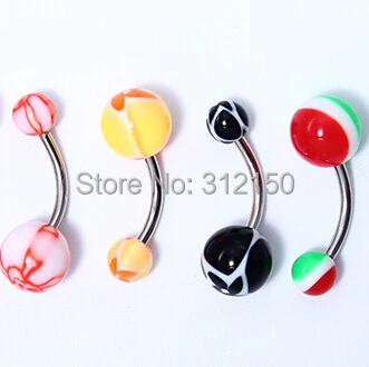 2 шт Бесплатная доставка топ микс живота кольца пупка кнопки Бары Мода УФ пирсинг
