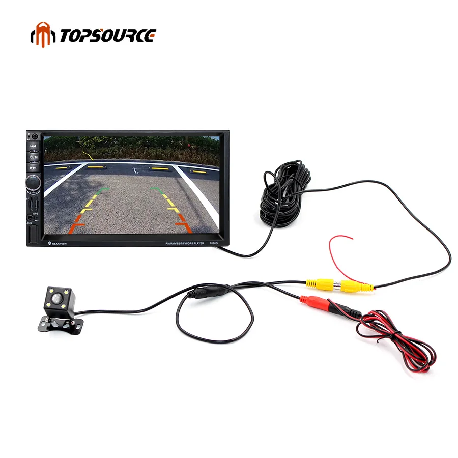 TOPSOURCE автомобильный мультимедийный плеер 7020G 7 ''HD сенсорный экран 2 Din Авто с gps MP3 MP5 Аудио стерео радио Bluetooth FM USB