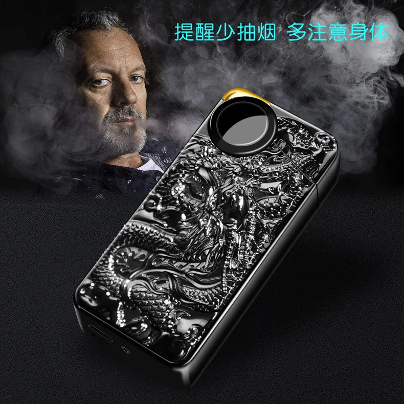 Новинка китайский дракон сенсорный зондирование двойной дуги Usb Зажигалка плазменная ветрозащитная Электрическая Зажигалка металлическая беспламенная зажигалка