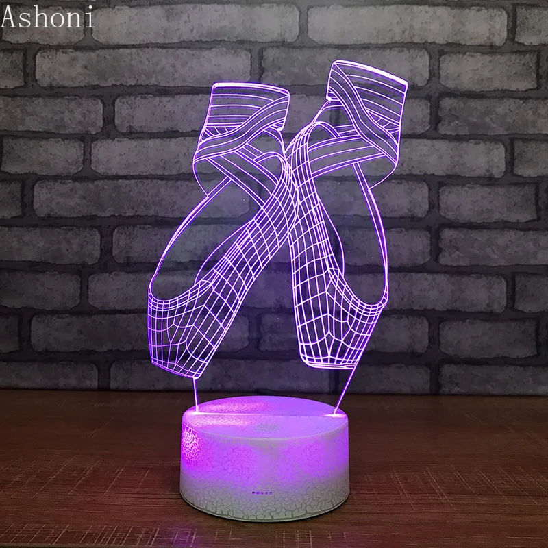 3d-ночники в форме балетной обуви креативные светодиодсветодиодный лампы для