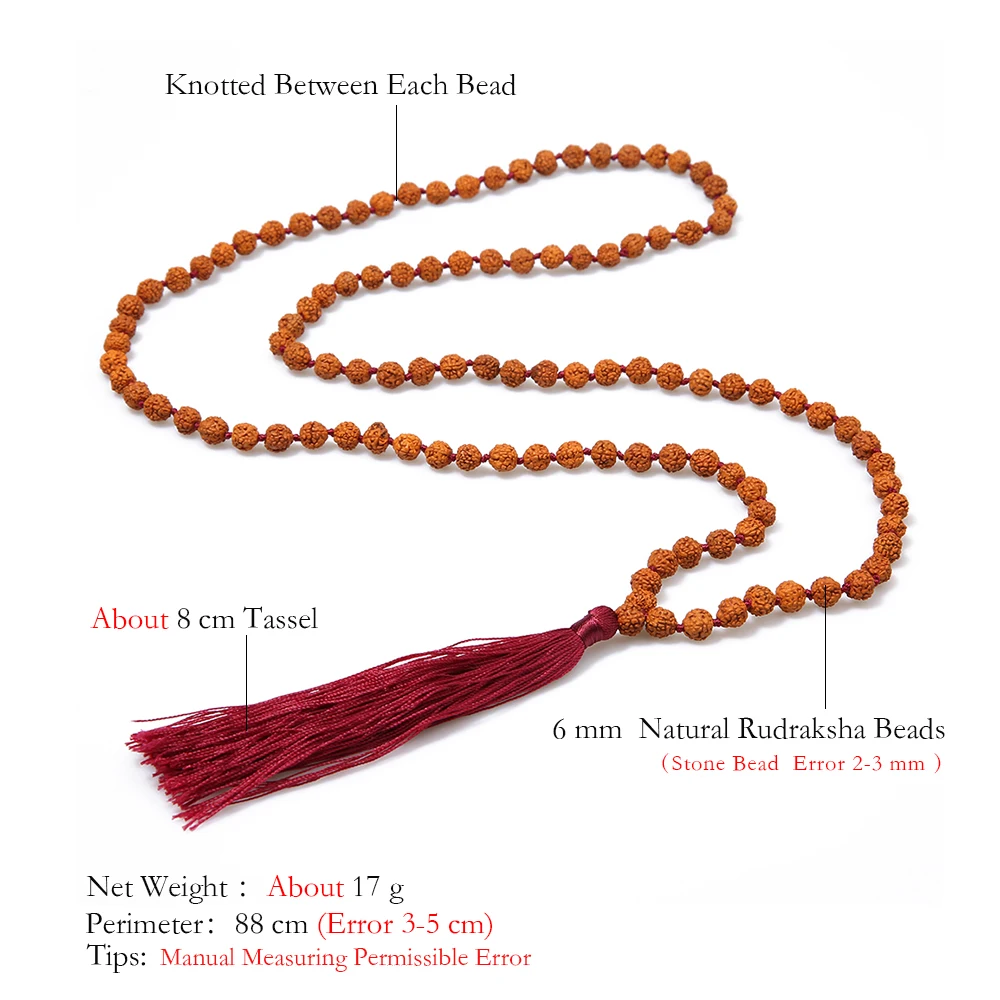 SHINUSBOHO классическое ожерелье для мужчин и женщин бусы Rudraksha плетеная веревка