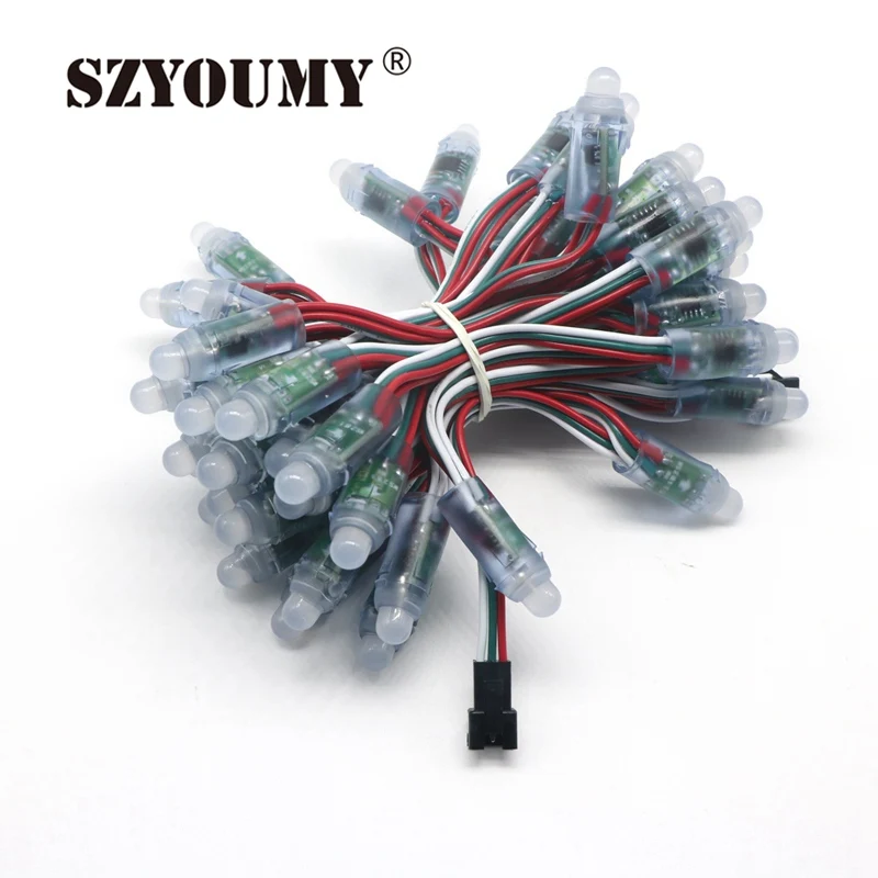 SZYOUMY 12 мм WS2811 Светодиодный пиксельный модуль IP68 водонепроницаемый постоянный ток