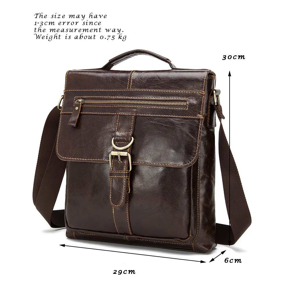 

Messenger Bag men's 100% genuine leather men's shoulder bags made of natural Male briefcases laptop Crossbody bag for men