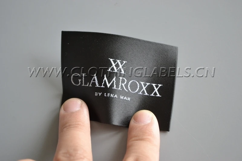 

Customized satin garment clothing Woven Labels, garment accesories end fold main label, accept small order