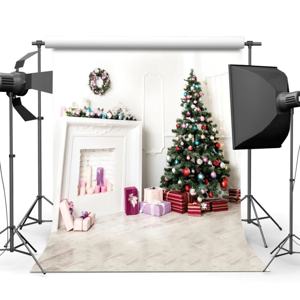 

Christmas Photography Backdrops Vinyl Cloth Backgrounds for Photo Studio Children Indoor Xmas Decor Tree Custom Photo Backdrops