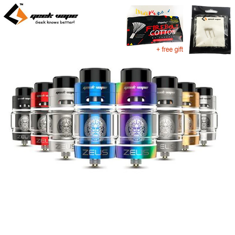 Оригинальный Geekvape Zeus Dual RTA Tank новый цвет 4 мл поддержка одной и двойной катушки