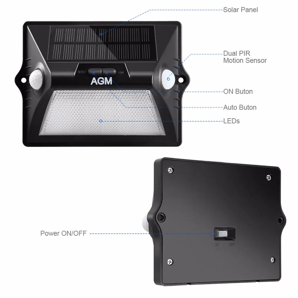 7 цветов изменяющийся беспроводной датчик движения солнечный светильник