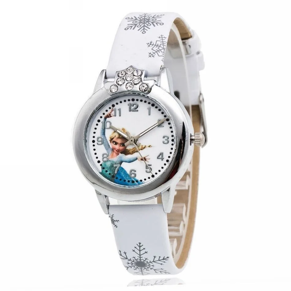 Дисней relogio feminino relojes мультфильм детские часы принцесса часы модные детские милые резиновые кожаные кварцевые часы для девочек - Цвет: 5 OPP BAG