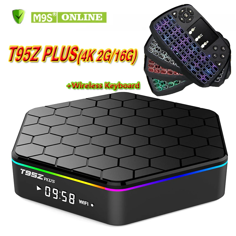 T95Z PLUS Android 7 1 ТВ приставка Amlogic S912 Восьмиядерный 2G 16G 2 4G 5G WiFi Bluetooth KD17.3 медиаплеер A3 с