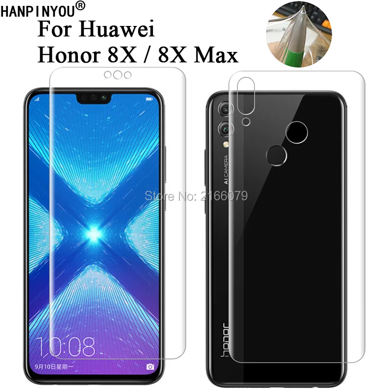 Мягкая ТПУ Защитная пленка для Huawei Honor 8X 6 5 дюйма/8X Max 7 12 дюйма с полным покрытием и