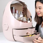 Чистая красная косметическая коробка для хранения ящика, акриловая настольная косметика для ухода за кожей, губная помада, Пылезащитная косметическая коробка для ванной