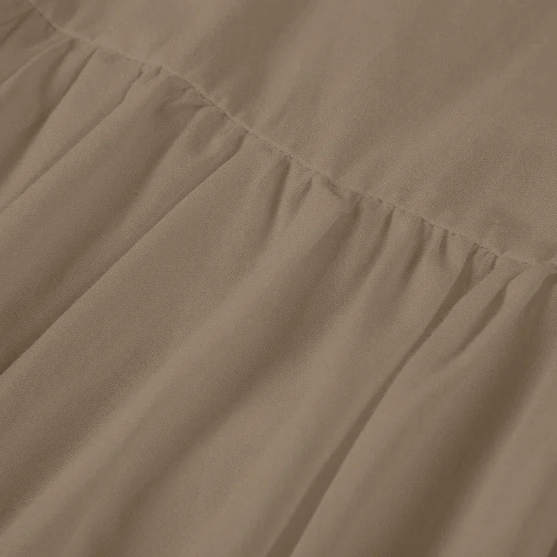 Женское однотонное платье с коротким рукавом свободное повседневное