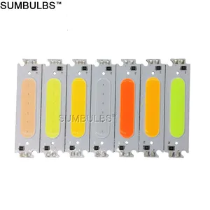 Светодиодный модуль 12 В постоянного тока, 10 шт., разноцветный источник света COB 60*15 мм, 2 Вт, фонарь со светодиодным чипом сделай сам, лампа 6 см, белый, красный, синий, зеленый, фиолетовый