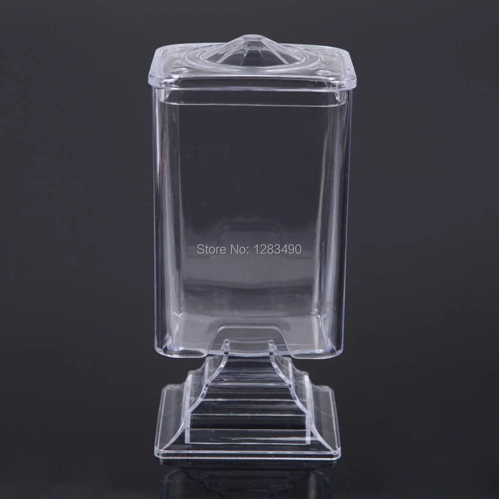 Футляр для ватных дисков макияжа прозрачный контейнер салфеток и снятия лака с