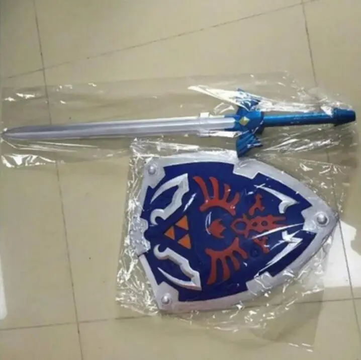 1:1 Cosplay skysword Skyward Sword& Shield /Set Link Safety PU Weapon Sword Kids Gift Role Play Gift 80cm Sword
