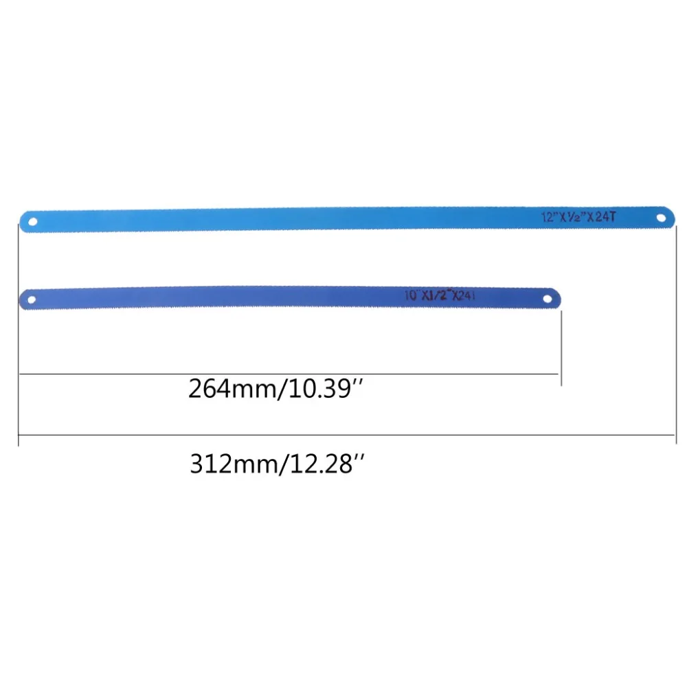 

Blue 10"/12" X24T Teeth Hacksaw Saw 50# Steel Metalworking Blades For Metal Cut