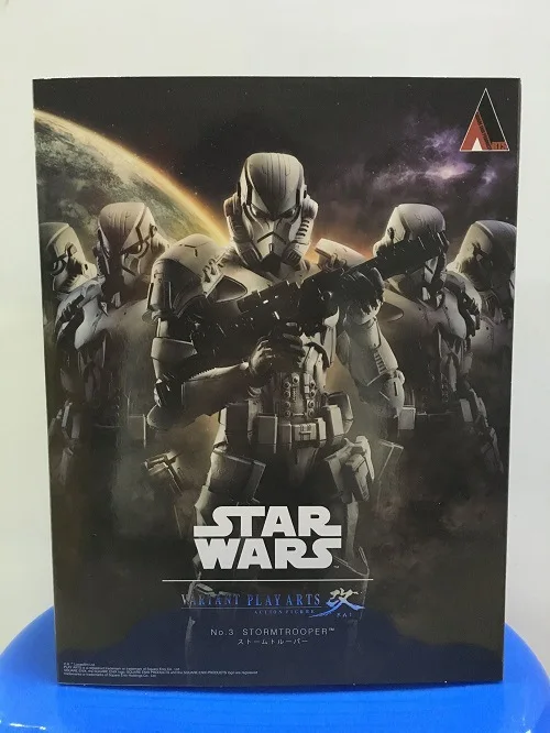with retail box 27 см Звездные войны Штурмовик буря белых солдат Коллекционные Фигурки ПВХ Коллекция игрушек для Рождественский подарок - Цвет: with retail box