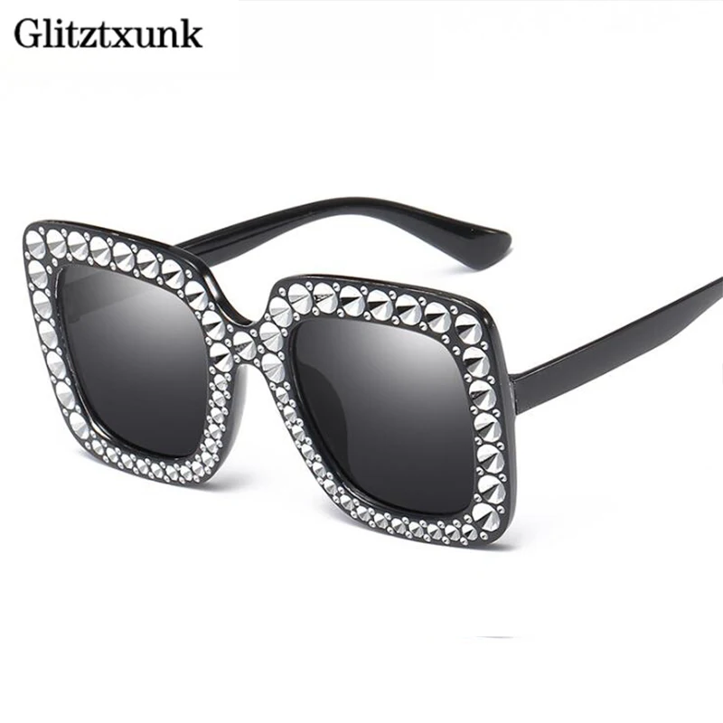 Женские зеркальные солнцезащитные очки Glitztxunk черные в стиле ретро со звездами