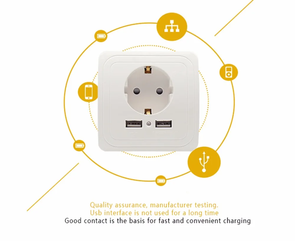 Bcsongben, популярная умная usb настенная розетка, стандарт ЕС, штепсельная вилка, 250 В, зарядное устройство, 16А розетка, электрическая розетка, кухня, домашняя штепсельная вилка, розетки