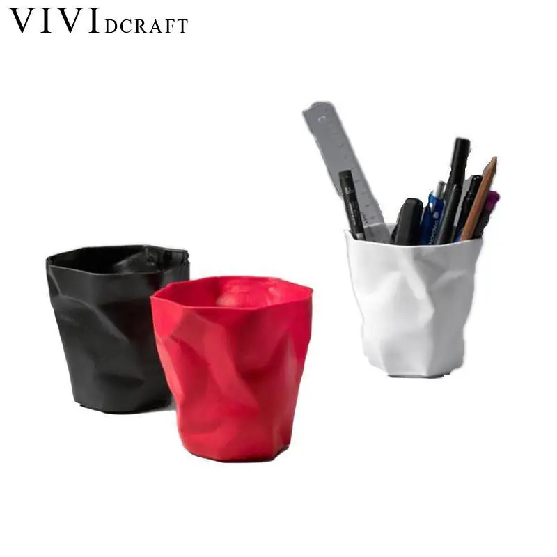Vividcraft мини-держатель для ручек, аксессуары для офисного стола, белая ручка, держатель для карандашей, настольный органайзер, подставка для офиса, пластиковые весы - Цвет: 1 pc