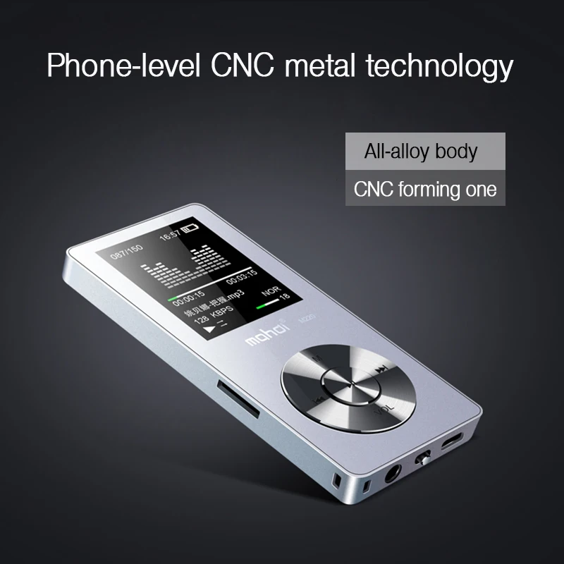 Махди M220 Металл Мини MP3 Hi Fi цифровой аудиоплеер черный Портативный автомобиля