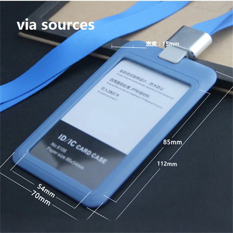 Прямая Заводская Крышка карты ID держатель Рабочая карта опознавательная бирка