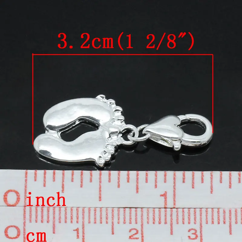 DoreenBeads клипсы для подвесок из цинкового металлического сплава Подвески ног