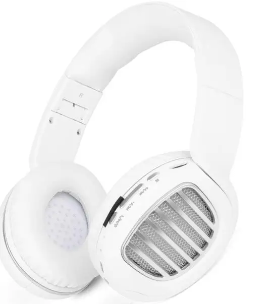 White TOPROAD Bluetooth Беспроводная стереогарнитура Складные Наушники Накладные наушники с микрофоном Поддержка TF FM радио AUX in - Цвет: White