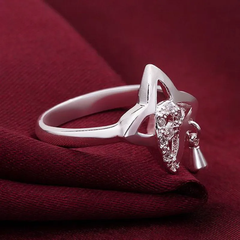 Посеребренная кольцо стерлингового серебра--Jewelry Кольцо заводские цены моды