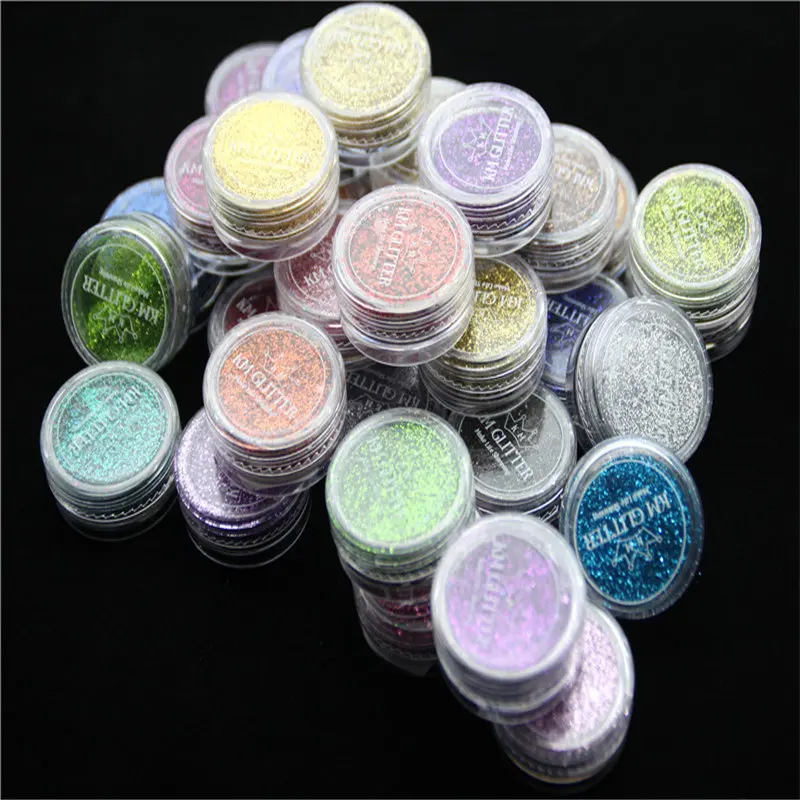 

50g/Bag Colorful Metallic Nail Glitter Powder Pigment Chrome Dust Makeup For Women Body Eyeshadow Manicure Nails Art Decorations