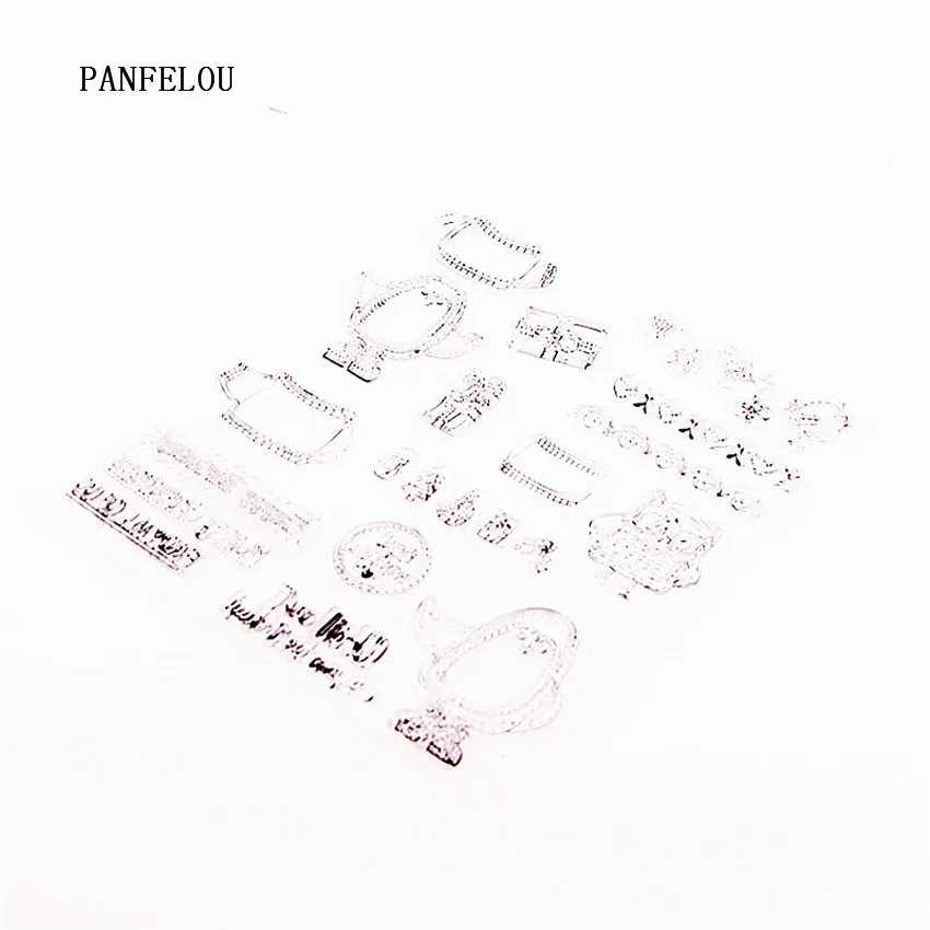 Прозрачный силиконовый штамп PANFELOU Птицы на празднике/печать сделай сам для
